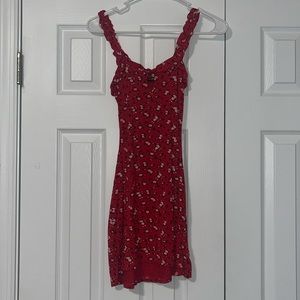 Red flower dress